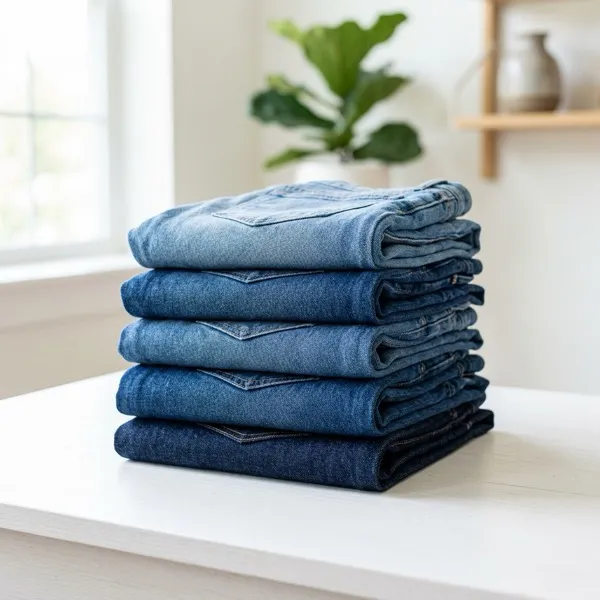 Folded jeans